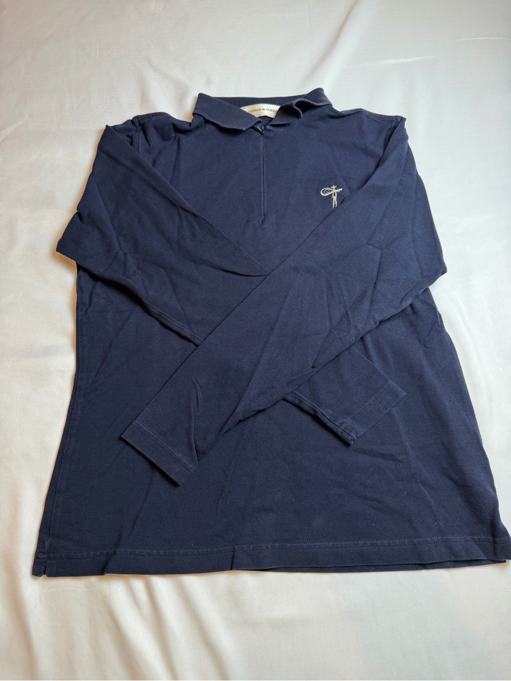 Fairway & Greene Women’s Long Sleeve Navy Polo with Embroidered Logo